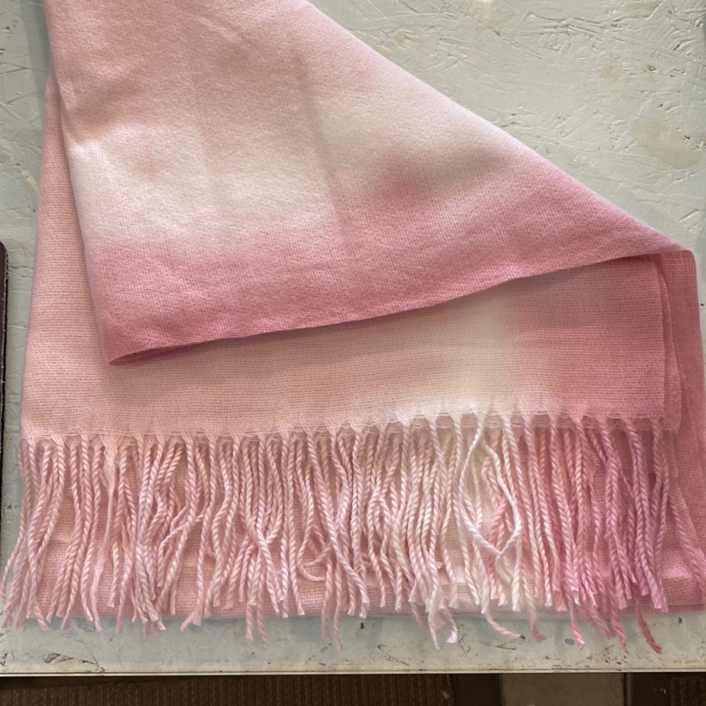 Cashmere ombre tie dye shawl scarf wrap in shades of pink